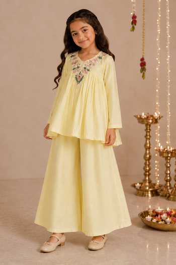 Darleen Kids Couture Kanak Embroidered Anarkali & Palazzo Set 