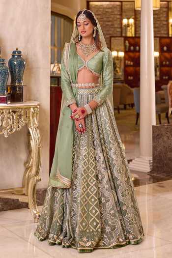 Cedar & Pine Nikah Embroidered Bridal Lehenga Set