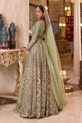 Cedar & Pine Nikah Embroidered Bridal Lehenga Set