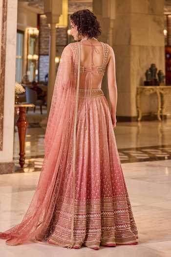 Cedar & Pine Gulaabi Sequin Embroidered Lehenga Set