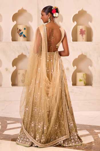 Cedar & Pine Dhaani Hand Embroidered Lehenga Set