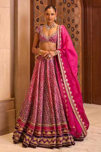 Cedar & Pine Mayra Zari Embroidered Lehenga Set