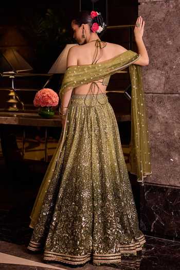 Cedar & Pine Kaleera Sequin Embroidered Lehenga Set