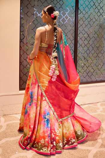 Cedar & Pine Phool Print Lehenga Set