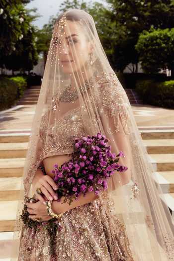 Roqa Purple Net Sweetheart Neck Rosee Lavande Embroidered Bridal Lehenga Set Online at Aza Fashions Roqa_Purple Net Sweetheart Neck Rosee Lavande Embroidered Bridal Lehenga Set _Online_at_Aza_Fashions