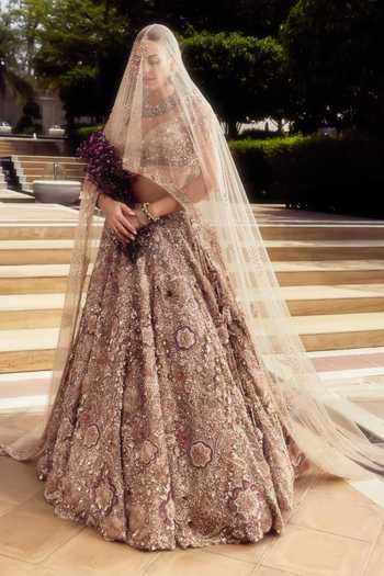 Shop Roqa Purple Net Sweetheart Neck Rosee Lavande Embroidered Bridal Lehenga Set Online at Aza Fashions Shop_Roqa_Purple Net Sweetheart Neck Rosee Lavande Embroidered Bridal Lehenga Set _Online_at_Aza_Fashions