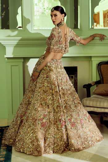 Roqa Rose Royale Embroidered Bridal Lehenga Set