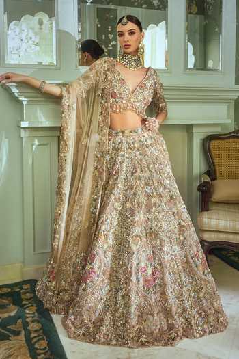 Roqa Rose Royale Embroidered Bridal Lehenga Set