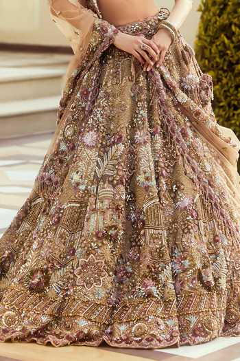Buy Roqa Pink Net Sweetheart Neck Aurora Bloom Embroidered Bridal Lehenga Set Online at Aza Fashions Buy_Roqa_Pink Net Sweetheart Neck Aurora Bloom Embroidered Bridal Lehenga Set _Online_at_Aza_Fashions