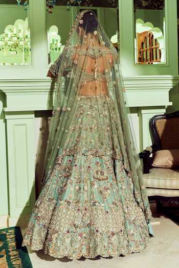 Roqa The Jade Reverie Embroidered Bridal Lehenga Set