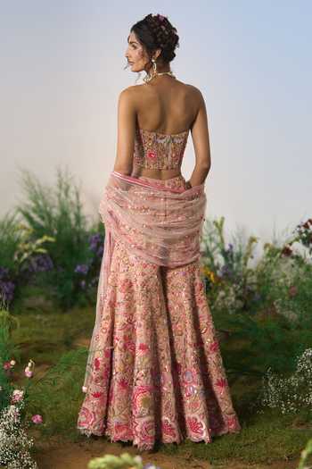 Shashank Arya Embroidered Corset Sharara Set 
