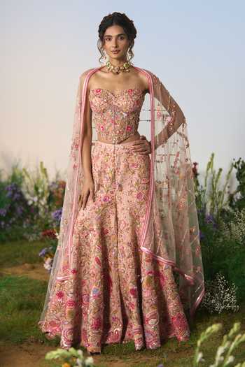 Shashank Arya Embroidered Corset Sharara Set 