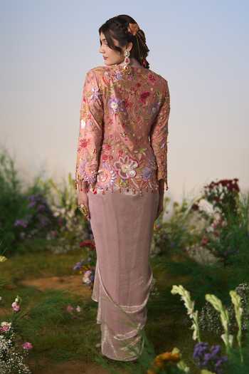 Shashank Arya Embroidered Jacket & Dhoti Skirt Set