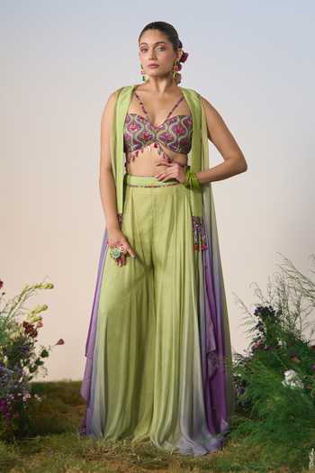 Shashank Arya Ombre Jacket Sharara Set