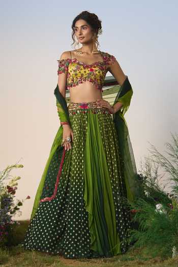 Shashank Arya Brocade Woven Lehenga Set