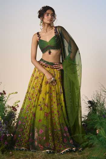 Shashank Arya Sequins Cutdana Embellished Lehenga Set