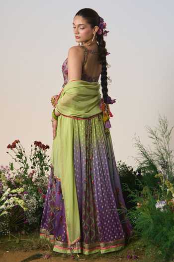 Shashank Arya Sequins Embroidered Anarkali With Dupatta