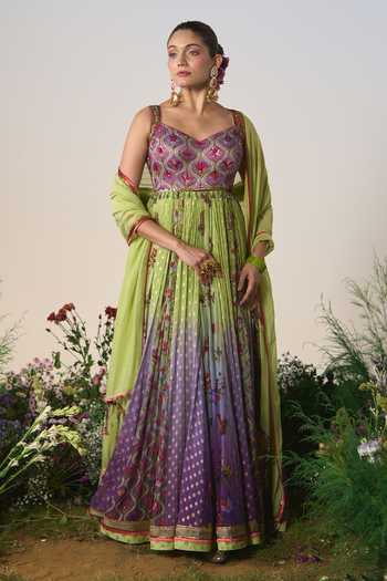 Buy Shashank Arya Green Organza, Brocade, Satin, Lycra Sequins Embroidered Anarkali With Dupatta Online at Aza Fashions Buy_Shashank Arya_Green Organza, Brocade, Satin, Lycra Sequins Embroidered Anarkali With Dupatta _Online_at_Aza_Fashions