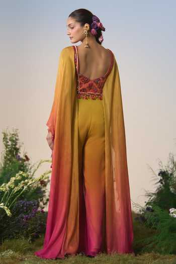 Shashank Arya Sequins Embroidered Ombre Jumpsuit