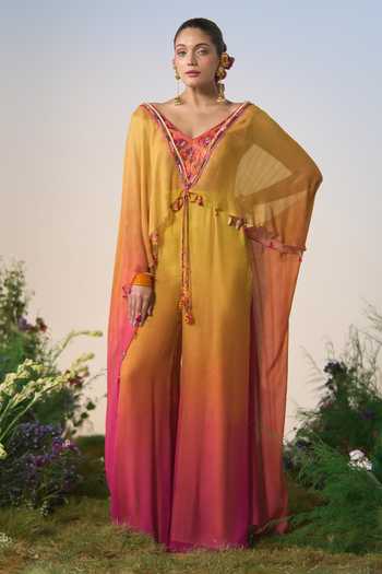 Shashank Arya Sequins Embroidered Ombre Jumpsuit