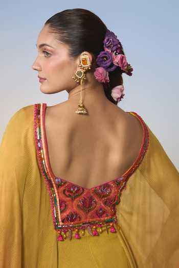 Buy Shashank Arya Pink Satin, Chiffon V-neck Sequins Embroidered Ombre Jumpsuit Online at Aza Fashions Buy_Shashank Arya_Pink Satin, Chiffon V-neck Sequins Embroidered Ombre Jumpsuit _Online_at_Aza_Fashions