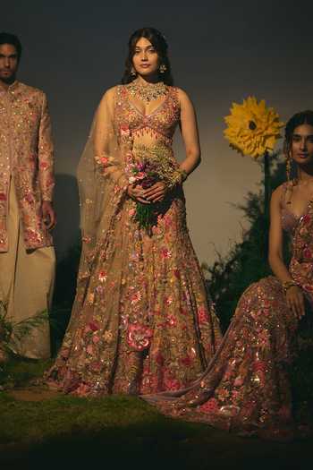 Shashank Arya Pink Dupion, Chanderi, Satin Embroidered Sherwani And Dhoti Pant Set Online at Aza Fashions Shashank Arya_Pink Dupion, Chanderi, Satin Embroidered Sherwani And Dhoti Pant Set _Online_at_Aza_Fashions