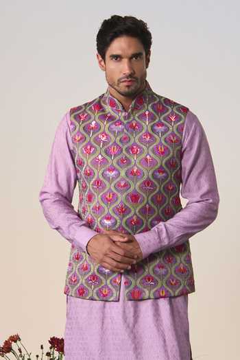 Shashank Arya Printed Nehru Jacket