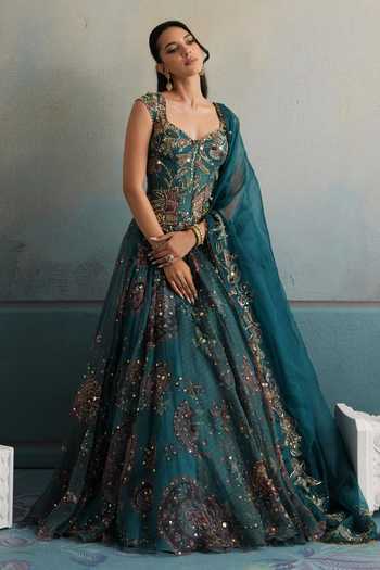 Mahima Mahajan Iara Embroidered Corset Lehenga Set 
