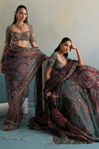 Buy Mahima Mahajan Purple Silk Organza Sweetheart Neck Mehek Embroidered Saree With Blouse Online at Aza Fashions Buy_Mahima Mahajan_Purple Silk Organza Sweetheart Neck Mehek Embroidered Saree With Blouse _Online_at_Aza_Fashions