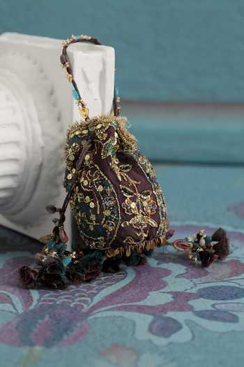 Mahima Mahajan Floral Hand Embroidered Potli 