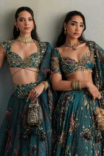 Mahima Mahajan Hand Embroidered Floral Potli 