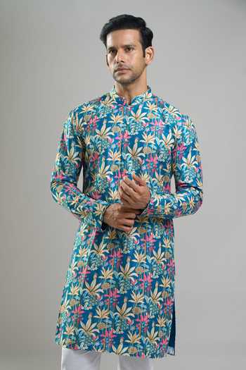 Arihant Rai Sinha Tropical Embroidered Kurta Set