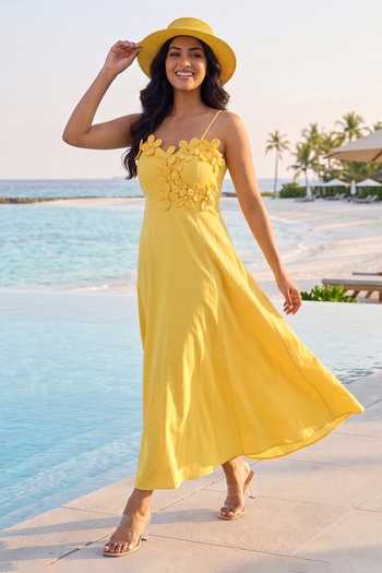 B'Infinite Spaghetti-Strap Pearl Applique Dress 