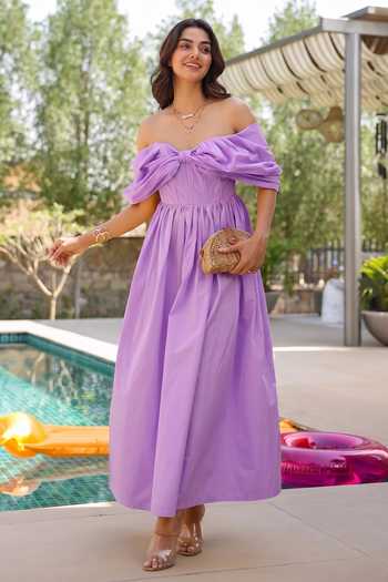 B'Infinite Off Shoulder Cotton Dress 