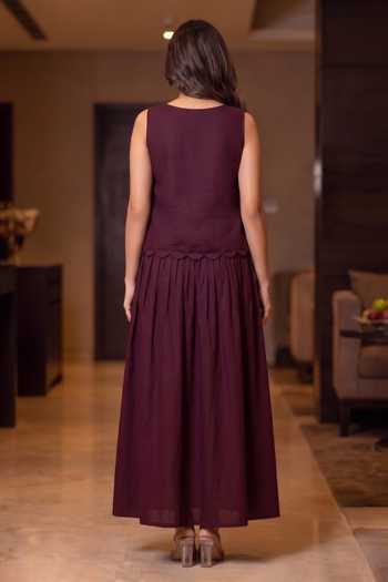 B'Infinite Embellished Linen Co-Ord Top & Skirt Set 