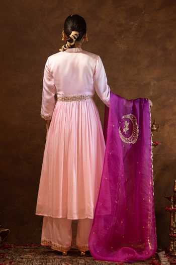 Eraaya by Ratika J Rua Satin Embroidered Anarkali Set 