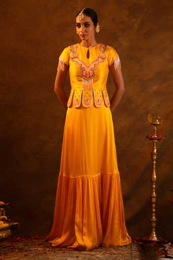 Eraaya by Ratika J Chic Embroidered Blouse & Skirt Set 