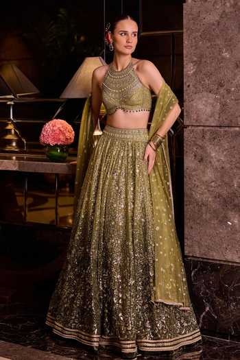 Cedar & Pine Kaleera Sequin Embroidered Lehenga Set