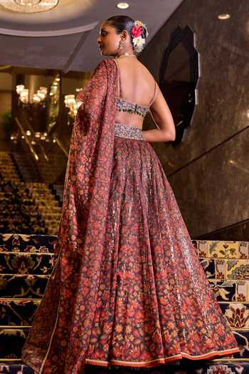 Cedar & Pine Nikhar Printed Lehenga Set