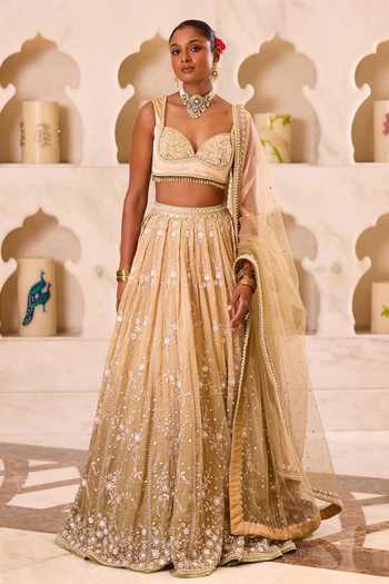 Cedar & Pine Dhaani Hand Embroidered Lehenga Set