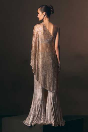 Angad Singh Moonstone Soft Net Pant Set 