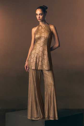 ANGAD SINGH Aurelia Soft Net Blouse & Sharara Set