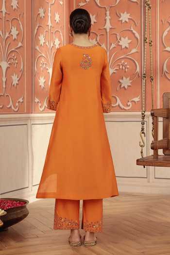 Dohr India Nira Silk Chanderi Kurta Set 