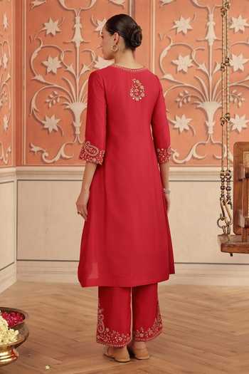 Dohr India Nira Silk Chanderi Kurta Set 