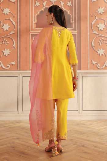 Dohr India Zora Silk Chanderi Kurta Set 