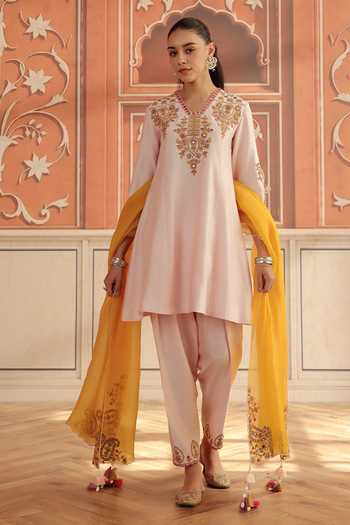 Dohr India Zora Silk Chanderi Kurta Set 