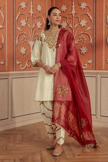 Dohr India Mirae Silk Chanderi Kurta Set 