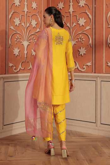 Dohr India Mirae Silk Chanderi Kurta Set 