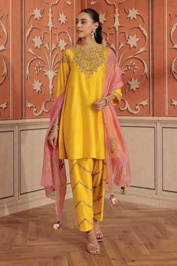 Dohr India Mirae Silk Chanderi Kurta Set 