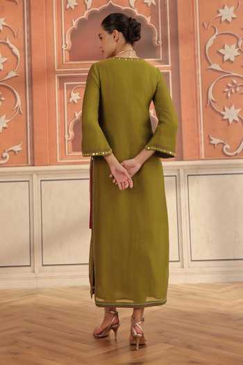 Dohr India Zeva Mul Chanderi Kaftan 